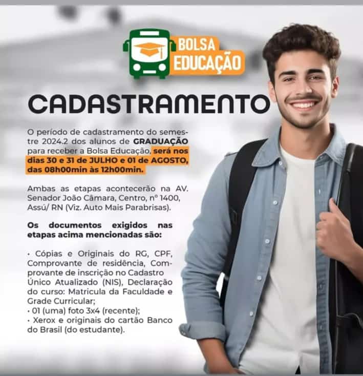 Cadastramento de novos beneficiários do Bolsa Educação termina nesta quinta-feira, 1º de agosto