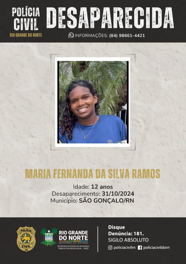 Maria Fernanda da Silva Ramos continua desaparecida