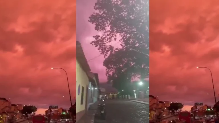 Céu vermelho na Venezuela impressiona moradores após sequência de terremotos
